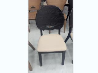【雅族】极简 软包+实木餐椅